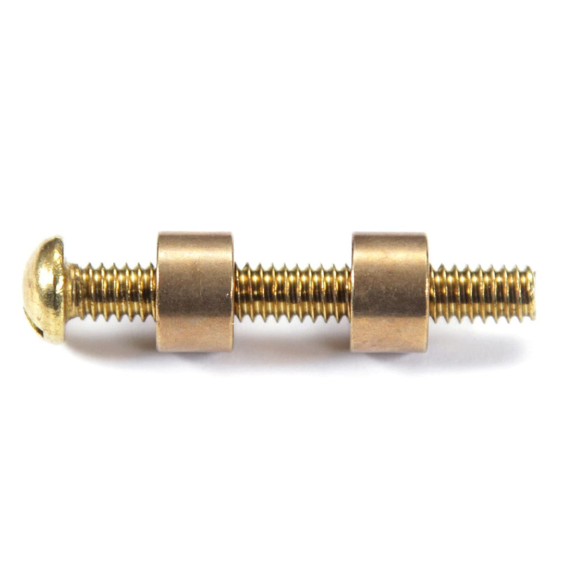 Loveless Fasteners (10 Pack) with Step Drill for DIY Handles & Knife Handle Repair - USA Size (0.312 x 8-32US x 1.15 Inch) - (Brass/Brass) (0.312 x 8-32US x 1.15 Inch) (10)(Brass Heads/Brass Screw) + (1)(Step Drill)