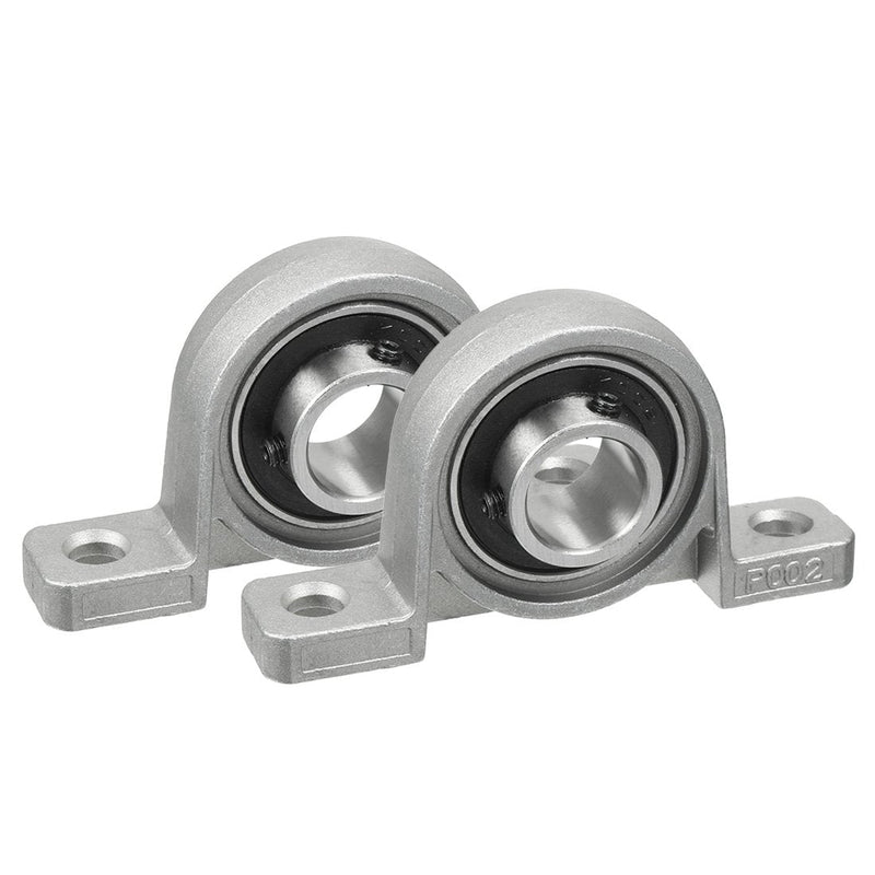 uxcell 2pcs KP002 15mm Bore Zinc Alloy Inner Ball Mounted Pillow Block Insert Bearing