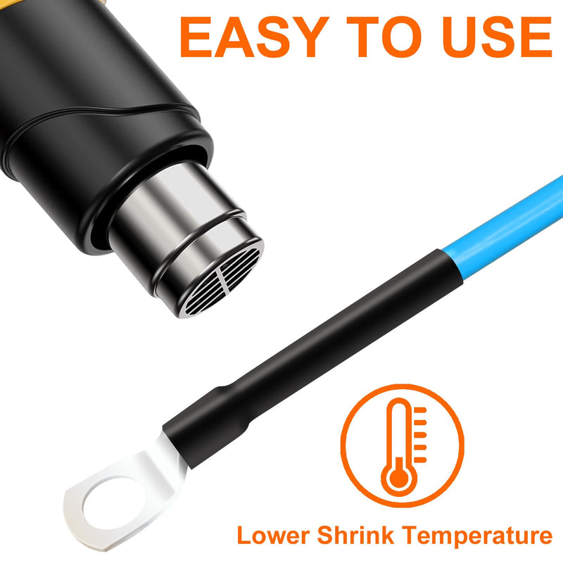 1/2 Inch Heat Shrink Tubing - 13Ft 3:1Ratio Waterproof Heat Shrink Tubin - Adhesive Lined,Dual Wall Adhesive Shrinkable Wire Wrap Tube - Black (1, Black, 1/2"(12.7mm)-13Ft)
