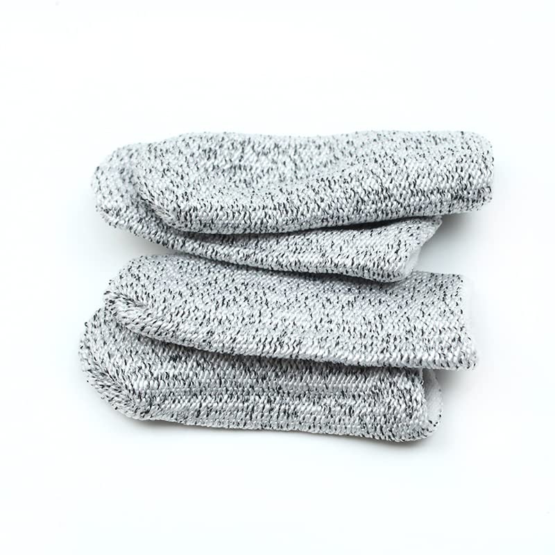 New Reusable Finger Sleeve Protectors Anti-Slip Cut Resistant Finger Cots, 12 Pack 5 Level Thumb Fingertips Protection Cots Protectors Guards Glove Life Extender Finger Covers for Kitchen Work Cuts New 12 Pack