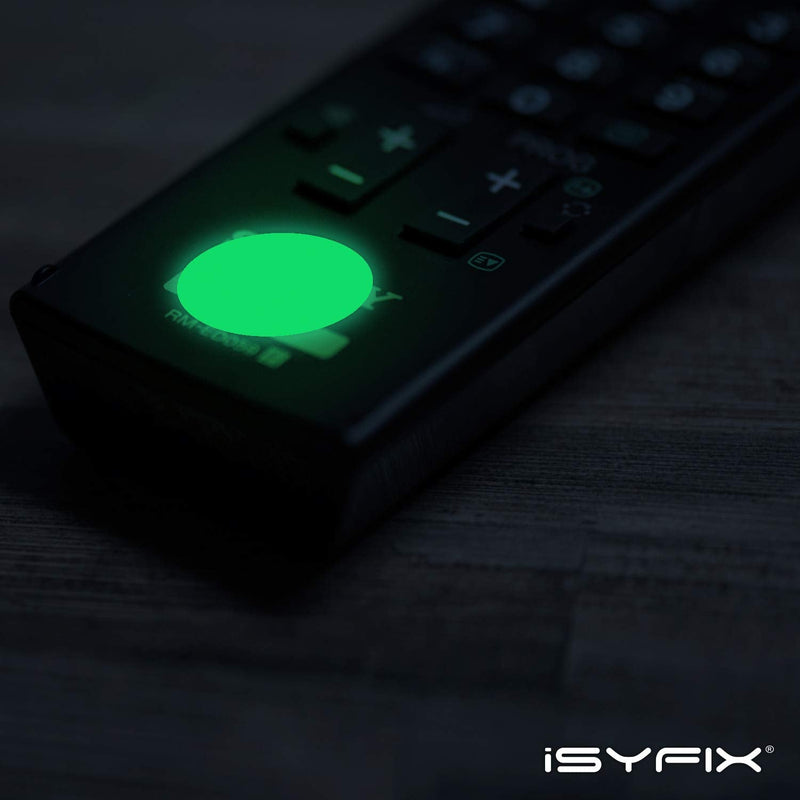 iSYFIX Glow in The Dark Dots Stickers - 60 Pack, 1 Inch - Premium Self-Adhesive Photoluminescent Vinyl, Safety Sticker, Perfect to Mark Stairs, Exits, Steps, Garages, Home, Office, Switches & Walls.