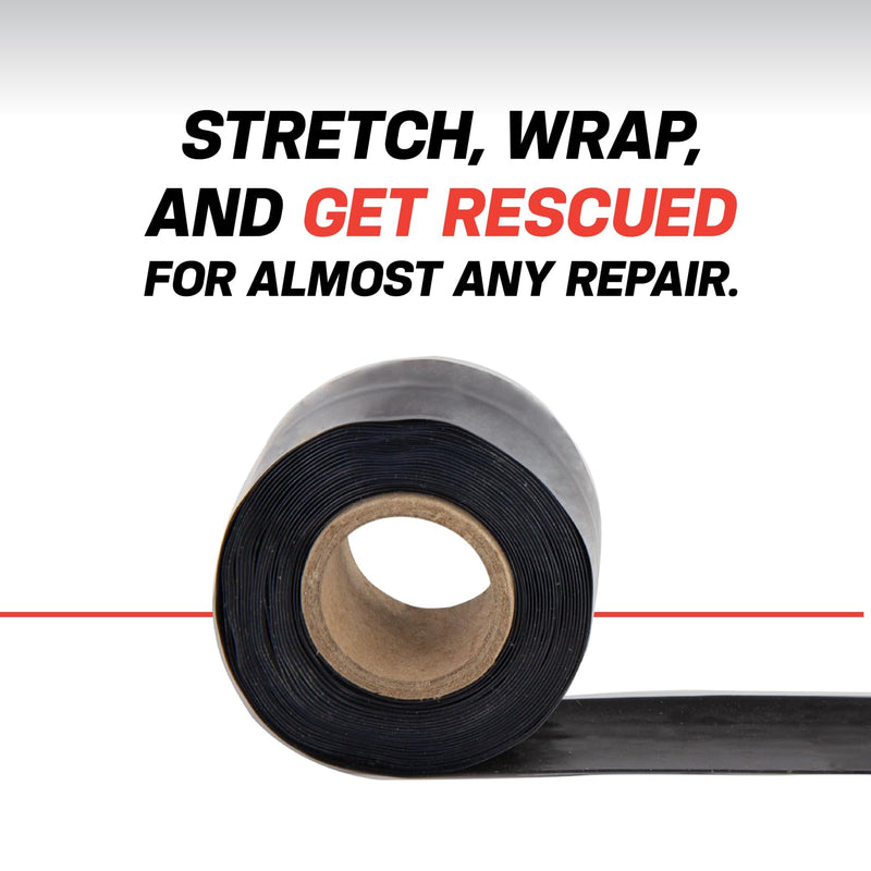 Bond It Rescue Tape, Self-Fusing Silicone Tape, Emergency Plumbing Pipe & Radiator Hose Repair, Electrical Insulation, Waterproof, 950PSI, 1" Width x 36' Length x 0.02" Thick, Made in USA, Black Black (36'L)