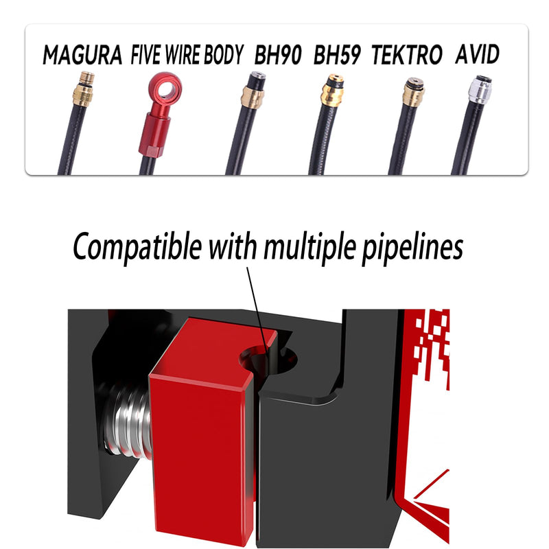 Bike Hydraulic Hose Cutter, Needle Driver & 8pcs Brass Olives Kit - Clean Cuts & Secure Connections,All-in-One Solution for Line Cutter & Hydraulic Hose Fitting Insert