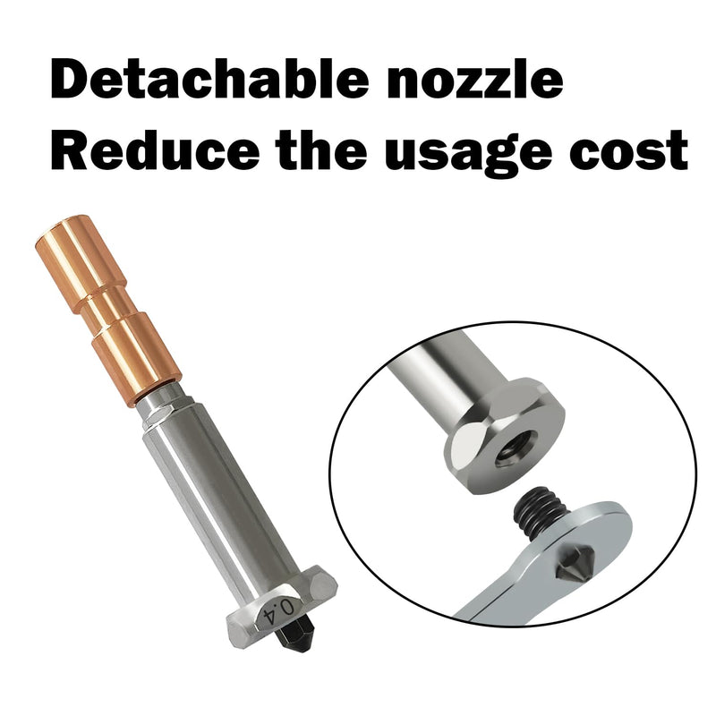 HzdaDeve 3PK 0.4MM 0.6MM 0.8MM Integrated Hardened Steel Hotend for Kobra 3 Max Combo Quick-Swap High Flow Heating Cartridge Thermistor Silicone Cover Print Head High Flow High Speed Throat Tube