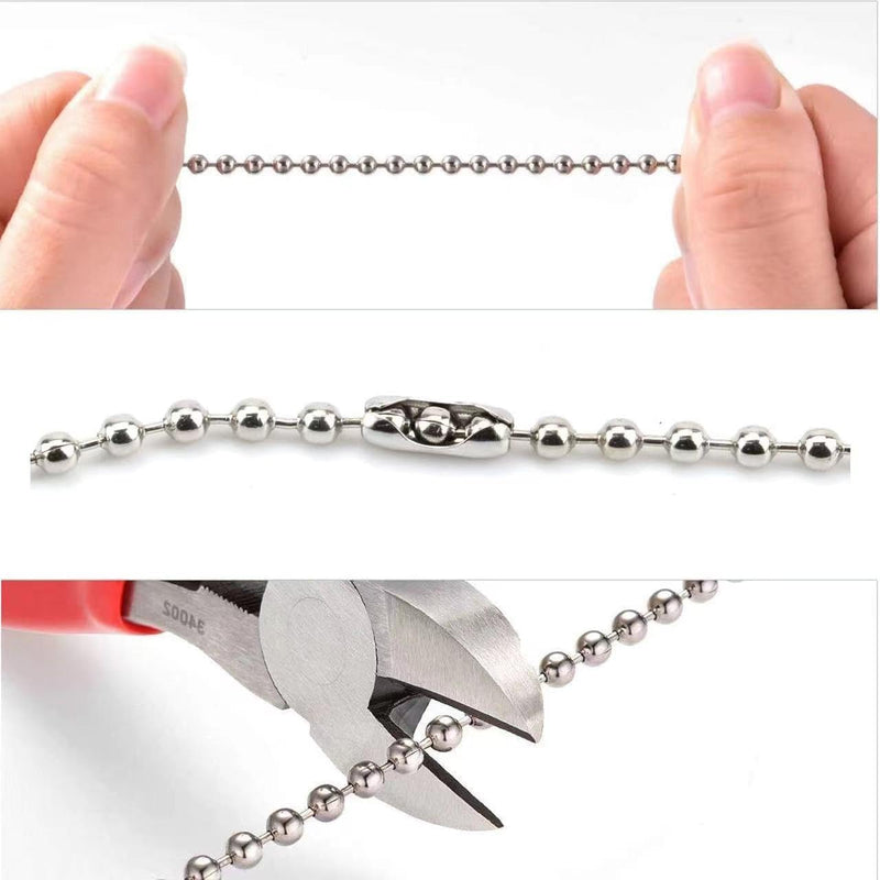 2 Pack Pull Chain String Extension with Connector for Ceiling Fan Light Fixture Light Bulb, 304 Stainless Steel Switch Chain Extender,1 Meter Length - NewNest Australia