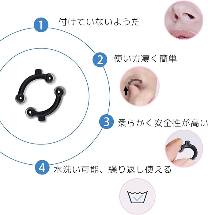 CatMoz New Nose Petite No need for orthopedic Dumpling Nose, Pig Nose and Pecchanko Nose Correction Medical Silicone Nose Clip, 5 Sizes (XS, S, M, L, XL) - NewNest Australia