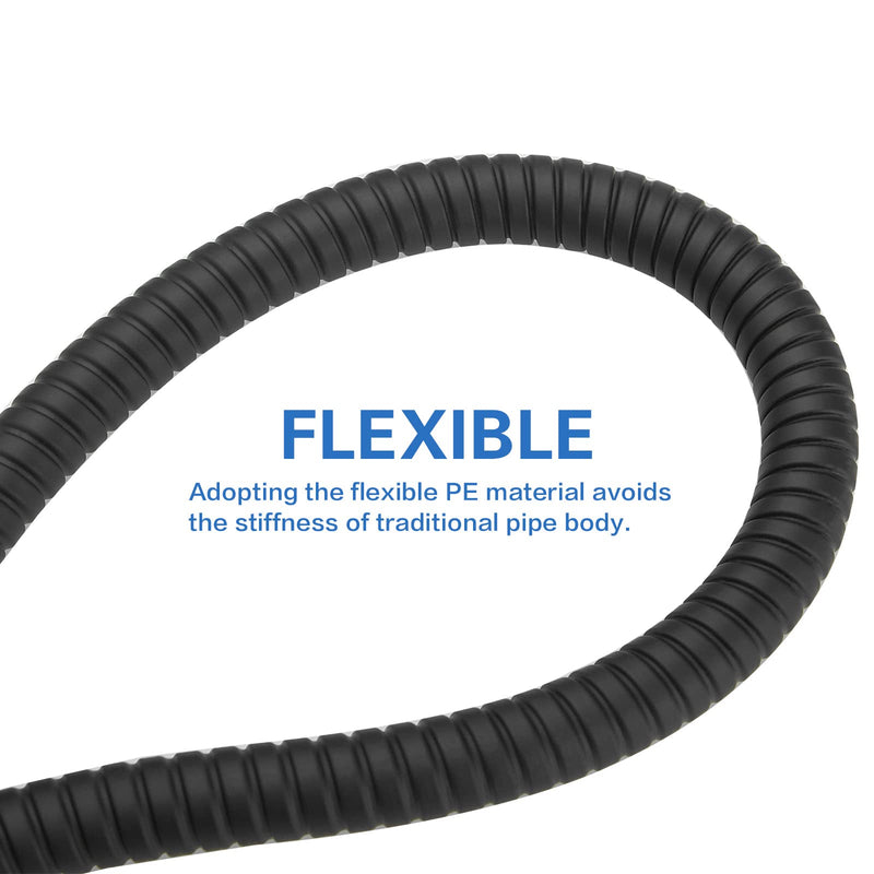 RUMOSE Shower Hose 118 inches Shower Head Hose Shower Head Extension Hose Extra Long Stainless Steel Shower Hose Attachment Flexible Handheld Shower Sprayer Hose, Matte Black 118 in