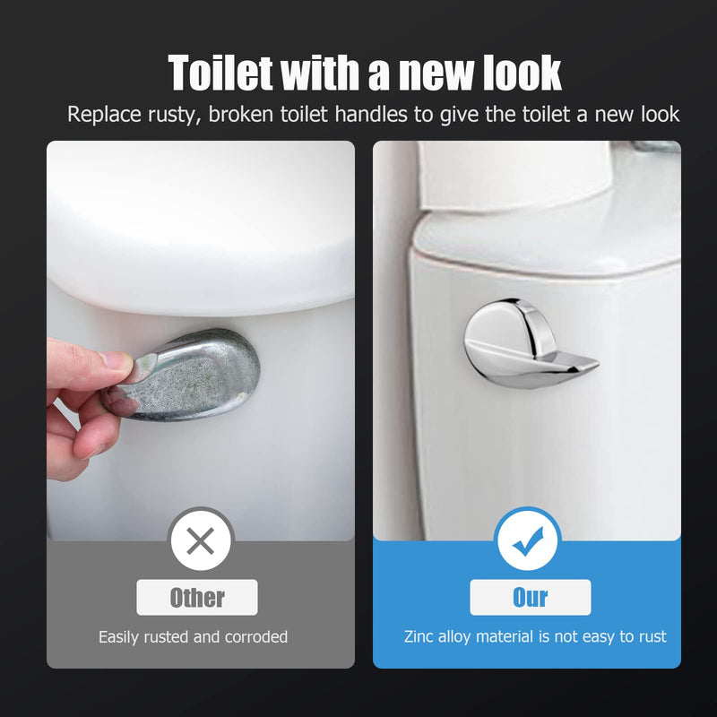 for TOTO Toilet Handle Replacement Parts Kit, Universal THU068#CP Trip Lvr for St743S Side Mount Toilet Flush Tank Lever Handle for TOTO Kohler Toilet Tank, 1-Pack Copper Lever 1 Pack Bright Silver