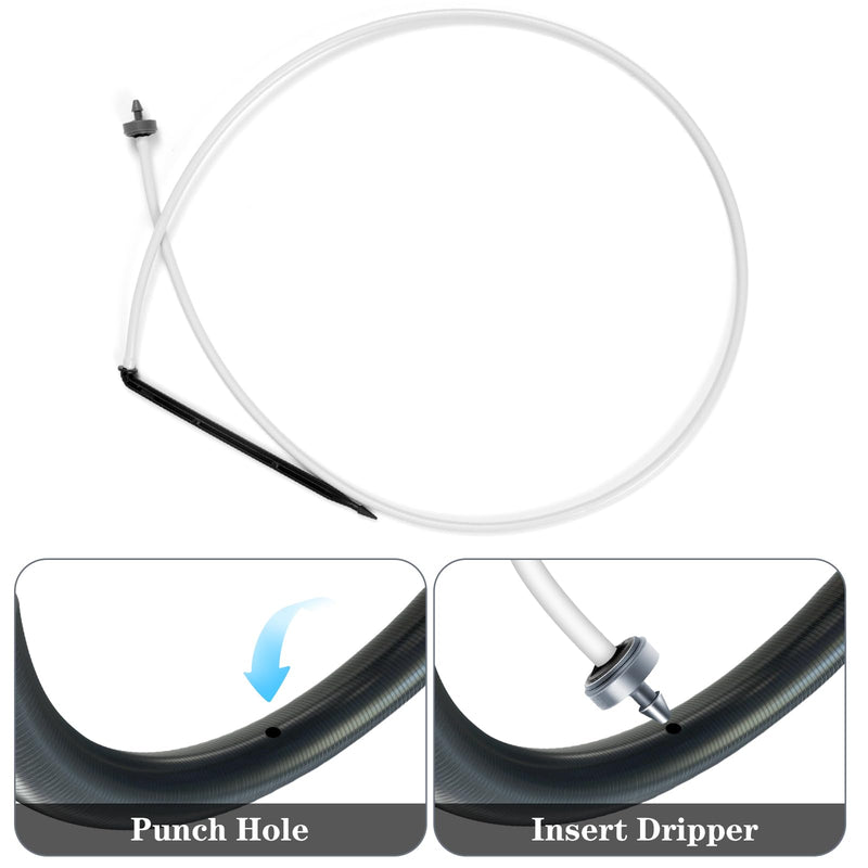 Netafim Automatic Irrigation Dripper Stake Assembly, 1 GPH, Bundle of 25 (36 Inches) 36 Inches