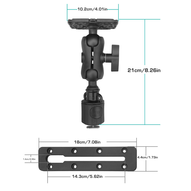 Fish Finder Mount Base, 360° Rotating Boat Electronics Finder Holder