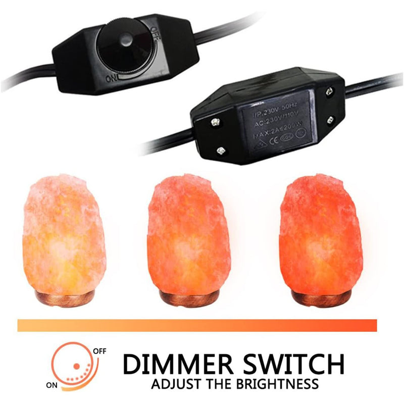 Himalayan Salt Lamp Cord, with Dimmer Switch ,Christmas Bulb,Salt Lamp Cord with Dimmer Control and Base Assembly,5 Feet ,E12 Base for Himalayan Salt Lampsand with six Free 15W Bulbs for Salt Lamp (1) 1