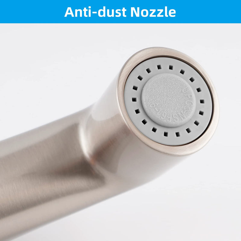Hygie Rinse Kitchen Sink Side Sprayer Head Replacement Universal Sink Sprayer Attachment Compatible with Delta, Moen, Kohler OEM Brand, Kitchen Sink Faucet Sprayer Head - Brushed Nickel Handy Design