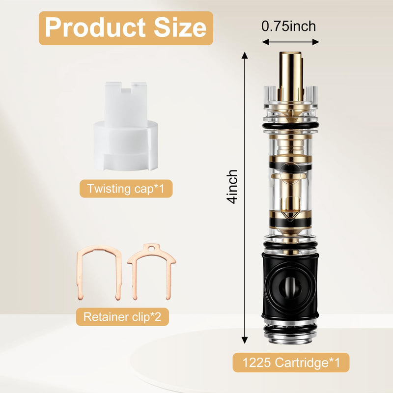 1225 Replacement Cartridge, Compatible with Moen 1225/1225B, Shower Cartridge for One Handle Bathroom Faucets/Showers, Dual Seal Brass Replacement﻿ (1) 1 - NewNest Australia