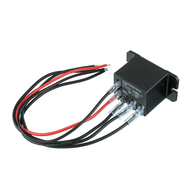 NT90-AC120V-10X Power Relay AC 120V Coil 120 VAC 30A 40A SPDT(1NO 1NC) with Flange Mounting and 10 Quick Connect Terminals Wires Mini Relay(Pack of 2pcs)