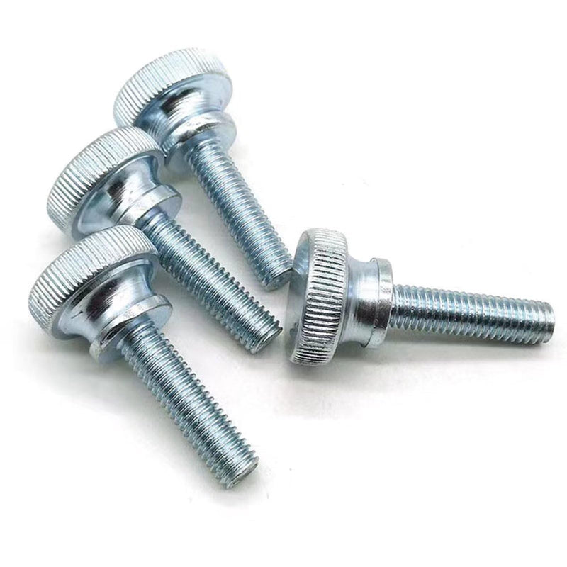 M6-1.0 x 10mm Znic Plated Flat Knurled Head Fully Threaded Thumb Screws Bolts Fastener,Threaded Knurled Grip Knobs Thumb Screw,Vesa Screws, Monitor Mount Screws for TV and Monitor Mount,12 Pcs M6-1.0x10mm（12 Pcs） - NewNest Australia