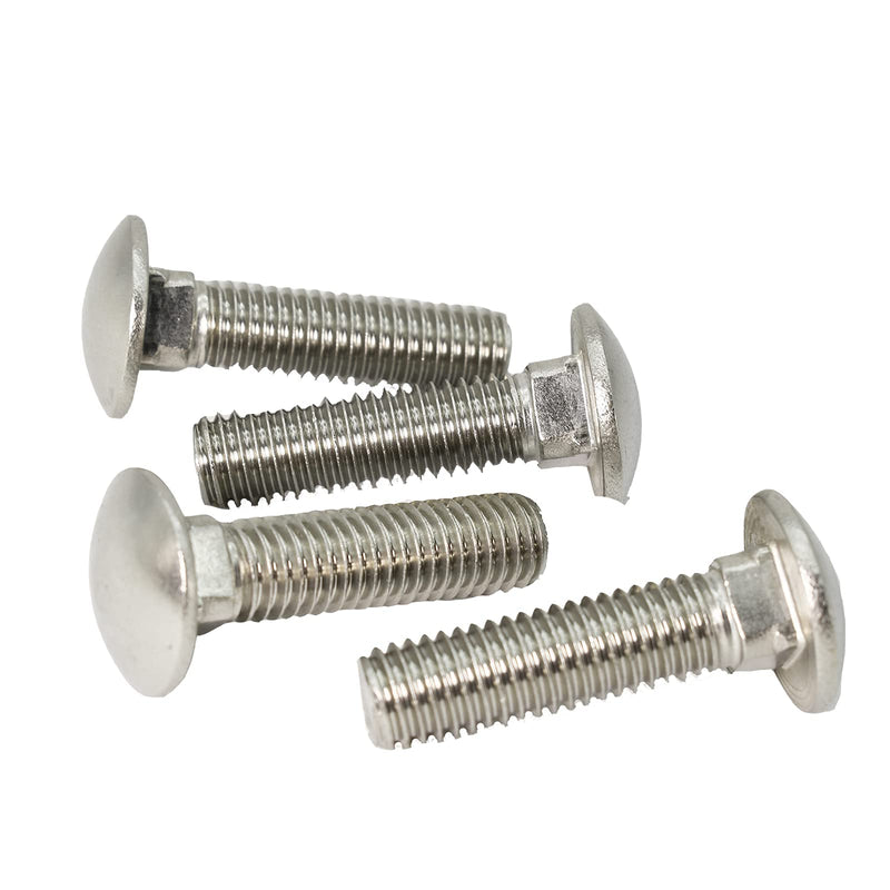 1/4"-20 X 3(25pc) Stainless Carriage Bolt, 18-8 Stainless Steel Full Thread Coverage,Carriage Bolt,by SANTIE 1/4"-20 X 3"(25pc)