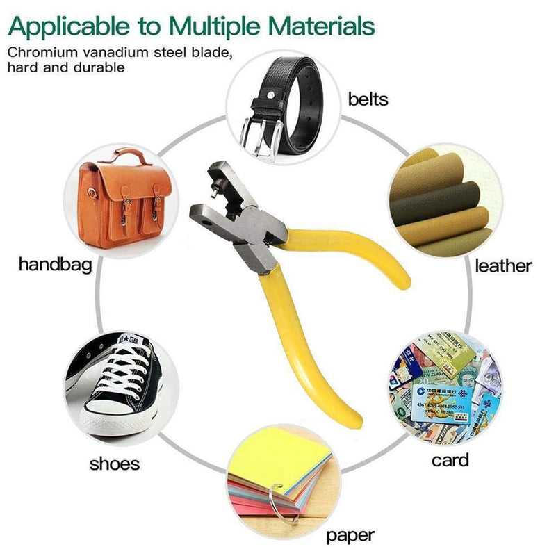 Leather Hole Punch Plier,Vkermury Universal 2mm Hand Leather Strap Watch Band Belt Tool Hole Punch Pliers Tool