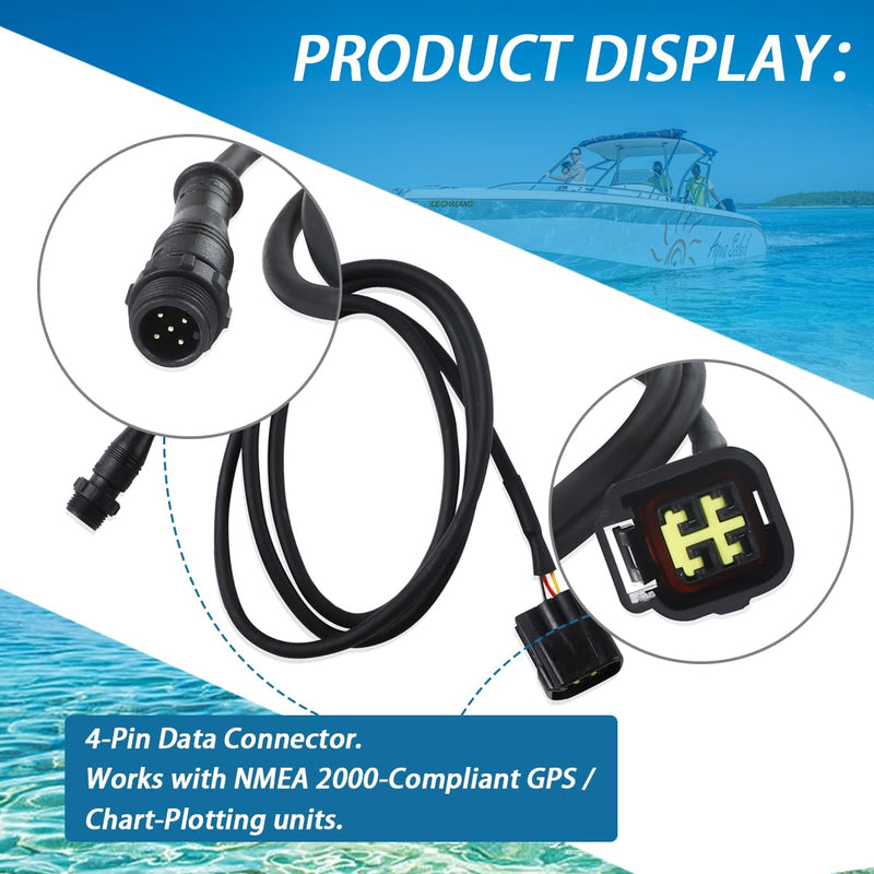 for Yamaha Outboard Engine Interface Cable NMEA2000 Connection,for Yamaha 2006 & Newer(3.3FT Long)