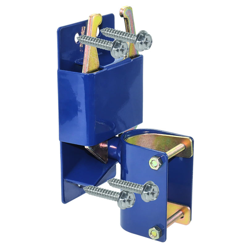 S16100300 Heavy Duty Two Way Gate Latch, 1-5/8" to 2" Diameter Round Tube Gate, Blue, Two Way Fence Gate Latch for Metal Gates, Farms, Ranches, Pastures, Included Screws and Screwdriver 1XS16100300