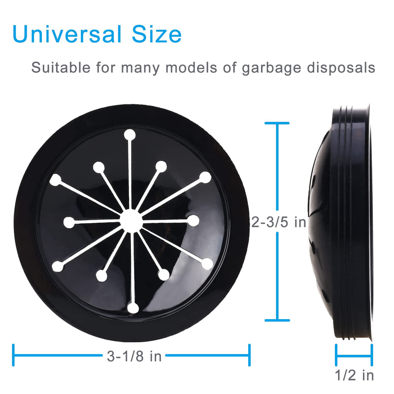 3 Packs Garbage Disposal Splash Guard Sink Baffle, 3-1/8 Inch Food Waste Disposer Accessories, Suitable for Waste King, Whirlaway and GE Models 3-1/8 In