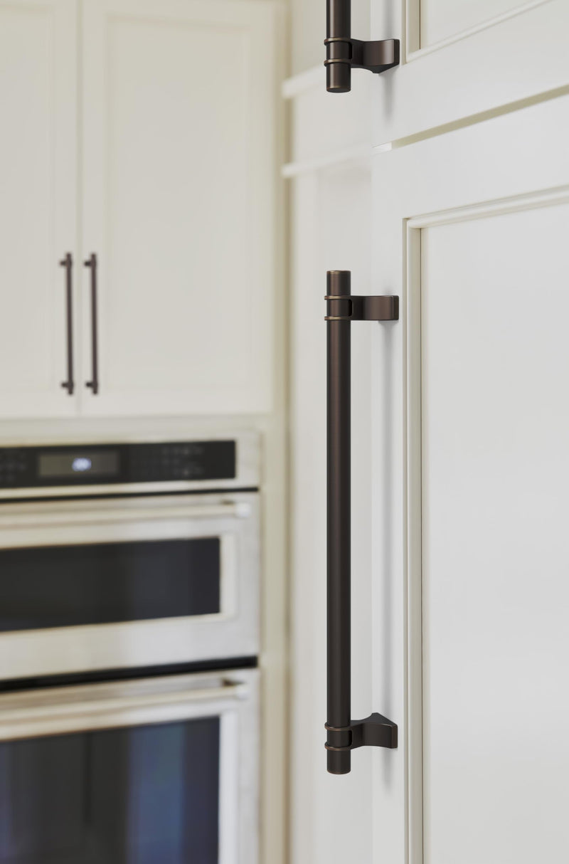 Amerock 8-13/16" Davenport Oil-Rubbed Bronze Drawer Pull | 8-13/16 inch (224mm) Center-to-Center Mounting Distance and 10-5/16 inches Overall Length, Durable Zinc Cabinet Hardware 8-13/16 Inch (224 mm) Center-to-Center Oil Rubbed Bronze