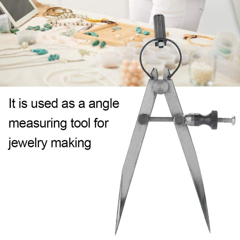 Spring Caliper Flat Leg Divider, Compass Divider Caliper Measuring Compass Drawing for Jewelry Toolmaker Precision Angle Divider Adjustable Craft Tool