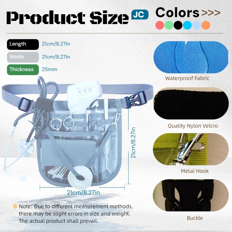 Plastic Nurse Fanny Pack Medical Waist Bag Medical Gear Pockets Storage for Stethoscopes,Bandage Scissors and Other Medical Supplies（Rose red） Rose red