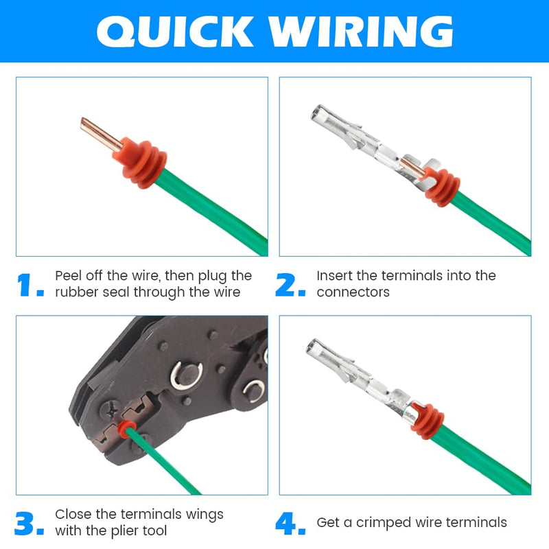 500Pcs Connector Pins Kit Car Electrical Wire Terminal Pins Connector Kit 1/1.5/1.8/2.2/2.8/3.5mm Non-Insulated Plug Removal Male Female Crimp Pins(Color:as Shown) as shown