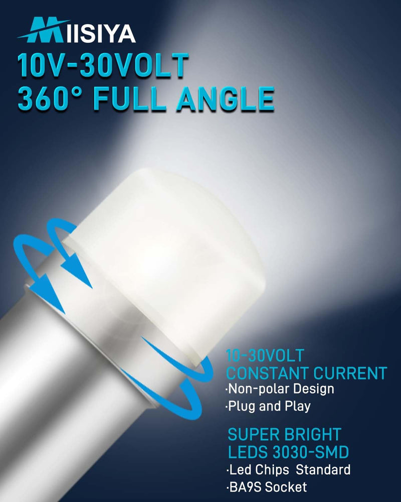 1820 Bulb 1445 1816 1815 1818 1819 757 53 57 313 BA9S Led Bulb 10-30Volt for Train Lights,House Number Light Bulb,Bingo Board Display and Industrial White 10Pack White 1820 Bulb
