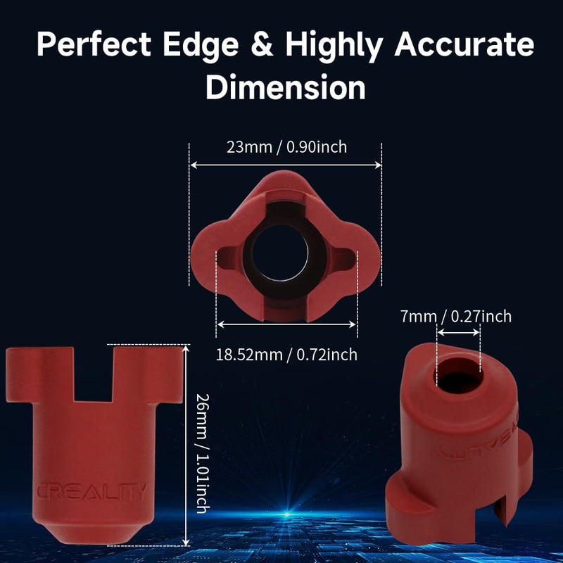 Official Creality K1C Silicone Sock, 3PCS Ender 3 V3 Silicone Cover, Hotend Heat Insulation Case Cover Heating Block Cover for Creality Ender 3 V3 Plus/Ender 3 V3 KE/Ender 3 V3 SE/K1C/K1/K1 Max