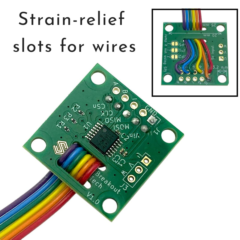 AS5047P Magnetic Rotary Position Sensor/Encoder Breakout Board Module, SPI/ABI/UVW Outputs, 3.3V 5V Arduino Compatible