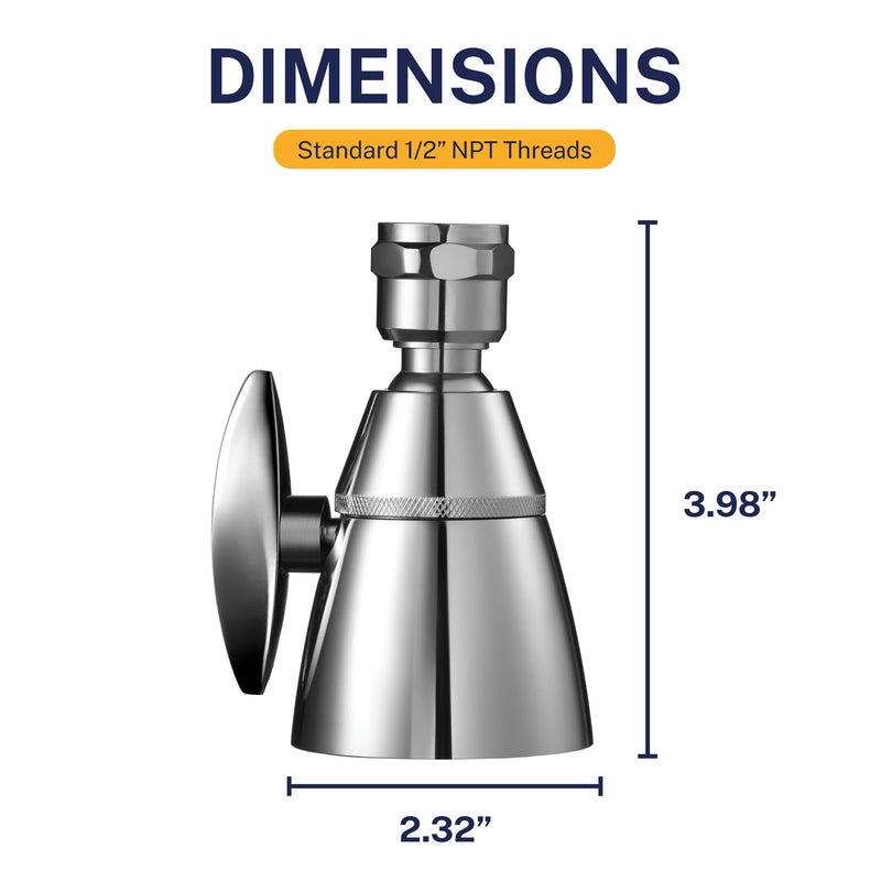 HammerHead Showers® Solid Metal 2 Inch High Pressure Shower Heads - CHROME – 2.5 GPM Shower Heads High Pressure - High Flow Shower Head with ADJUSTABLE SPRAY PATTERN - Fixed Shower Head - NewNest Australia