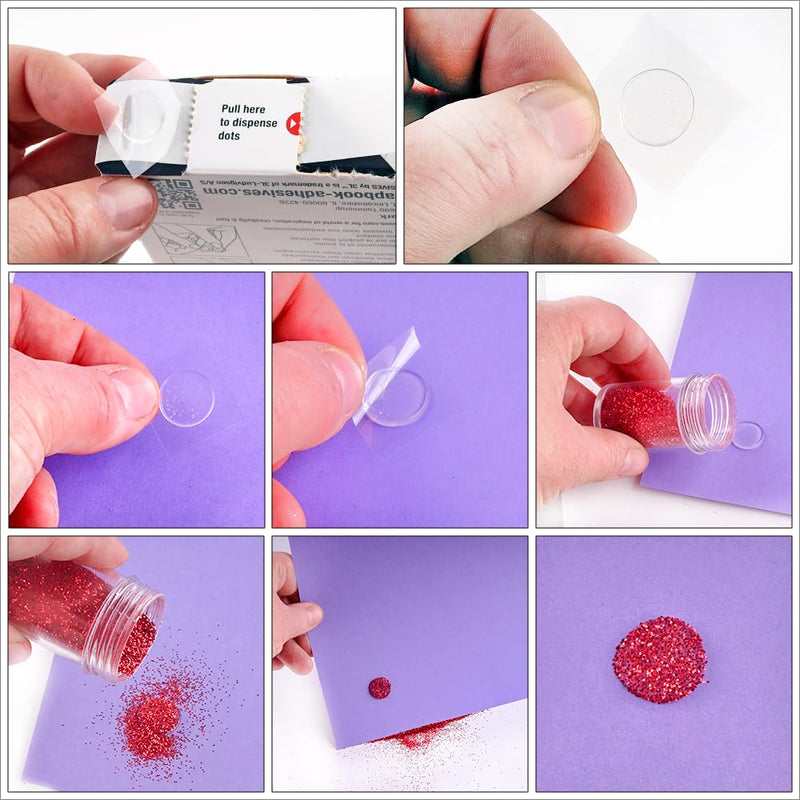 Scrapbook Adhesives by 3L Permanent Dodz, 3D, 1/2-Inch, 100/Pack, Clear
