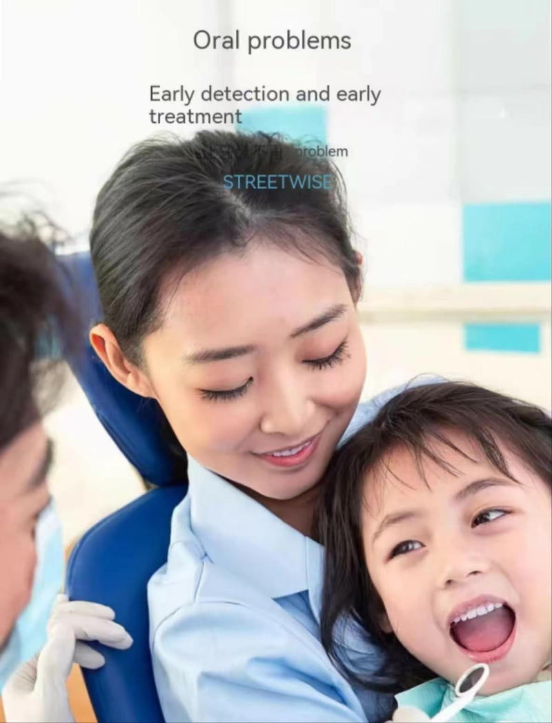 Dental Mirror with Light,Teeth Inspection LED Mirror,Anti-Fog Mouth Mirror,Dentist Plaque Removal Oral Care Tool-Dental Cleaning Kit White