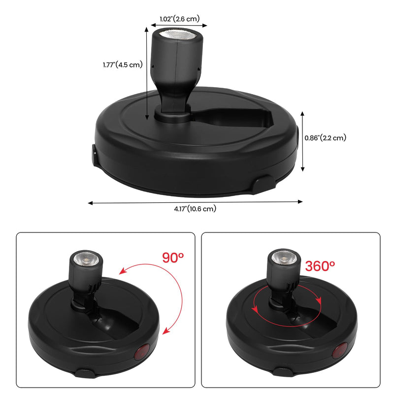 Spotlight Battery Powered, Wireless Picture Light, Accent Spot Light for Indoor Plant Tree, Display LED Puck Lights with Remote and Timer, Stick Uplighting for Photo Painting Dartboard Wall Decor Art Black
