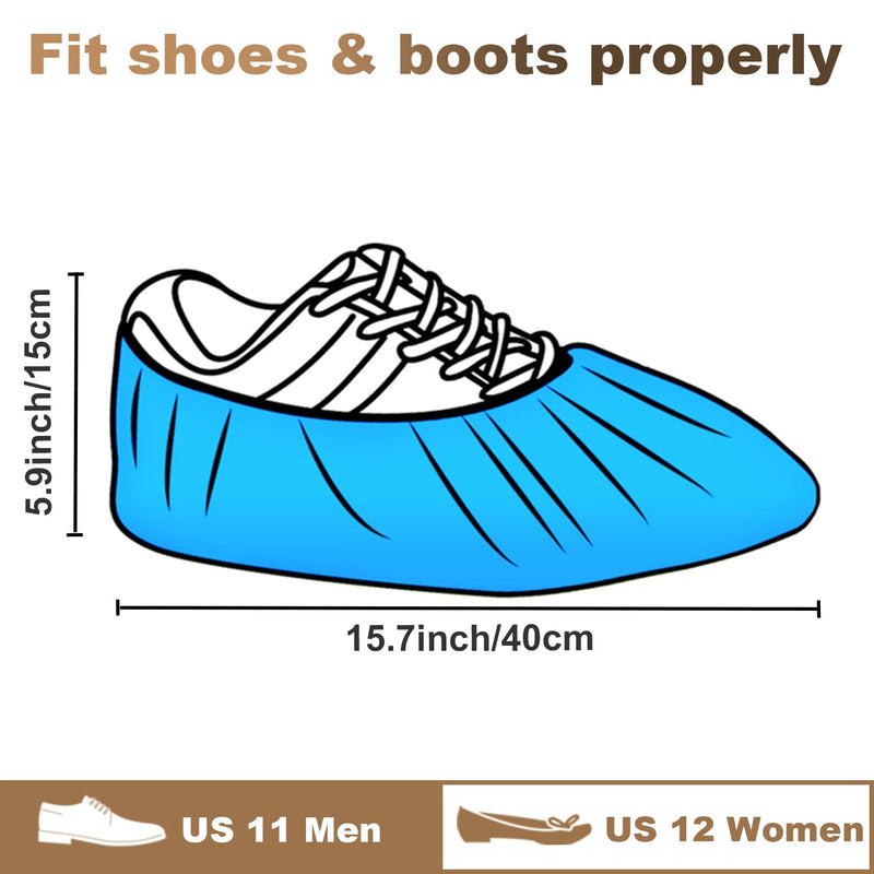 Roll CPE Shoe Covers Disposable - Booties for Shoes Covers with 100 PCS in a Roll,Disposable Shoe Covers for Indoors,Waterproof Shoe Cover,Shoe Covers for Houseworking,Visiting and Decorating ROLL-100