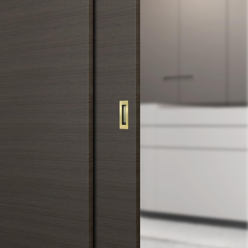6Inch Recessed Finger Flush Pulls Handles for Pocket and Sliding Doors,Closet and Barn Doors Hardware Antique Brass 2Pack 6Inch Antique Brass-2Pack