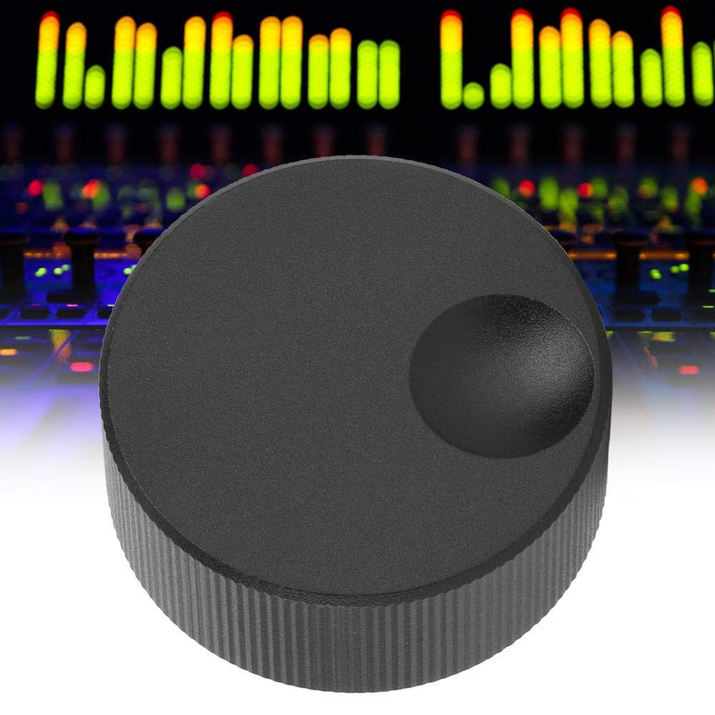 YWBL-WH Volume Control Knob Black Frosted Solid Aluminum Knob for 6mm Potentiometer 32x13mm