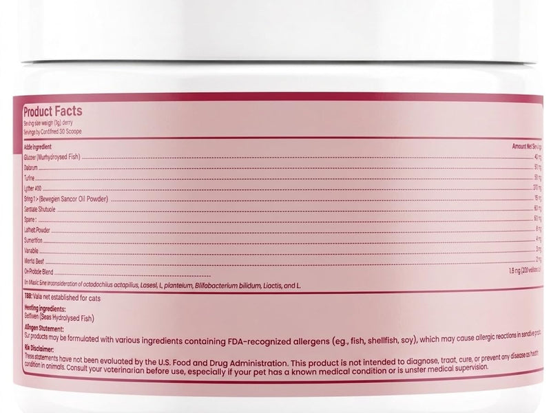 Cat Immune Support Lysine Powder - Allergy Relief Supplement for Cats with L-Lysine, Quercetin, Colostrum & Omega-3, Soothes Sneezing & Itchy Skin, 4.2 oz, 120 Scoops