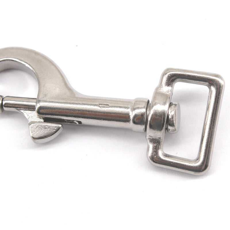 （4 Pieces) 67mm Swivel Eye Snap Hooks 316 Stainless Steel Marine Grade Single Ended Trigger Chain Clip for Dog Leash,Key Chain,Boat Ropes and Cages