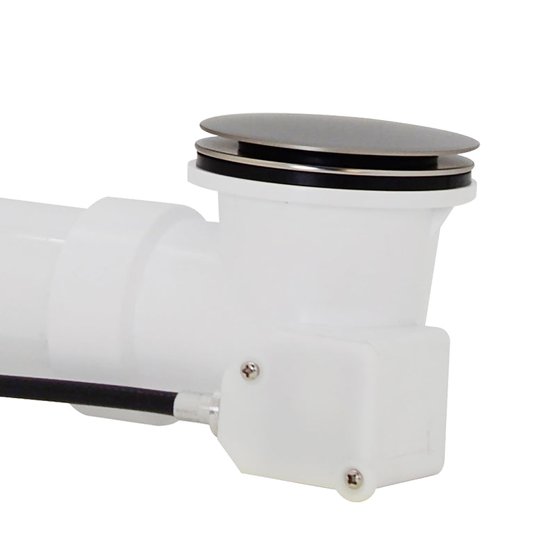 Westbrass D50TP-07 Lever Assisted Replacement Trim for Cable Drive Bath Drain Waste & Overflow Assemblies, Satin Nickel
