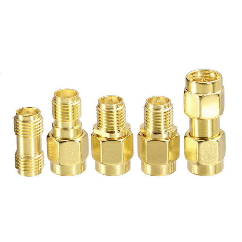 Superbat SMA Male to SMA Female RF Coaxial Coax Cable 12inches + 5pcs RF Coax Adapter Kit, SMA Cable + SMA to SMA/RPSMA Adapter KIT for WiFi/Ham Radio/GPS/3G 4G LTE Antenna,LNA and etc 30CM/12" 2-pack