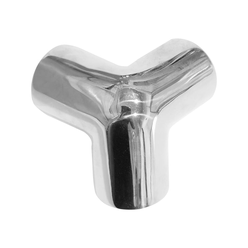 Marine Grade Heavy Dudy Pipe Hand Rail Tee 316 SS Mirror Polished Hand Rail Fitting-90 Degree 3 Way Corner Elbow 7/8IN OR 1IN