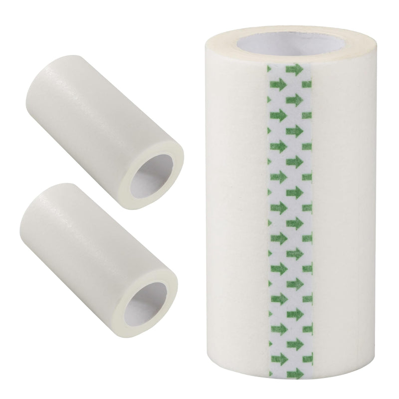 Paper Medical First Aid Surgical Tape 3" x 10 Yards [Pack of 3 Rolls] Lightweight Breathable Microporous Self Adhesive Latex Free Hypoallergenic Bandage and Wound Dressing Tape - 3 inch