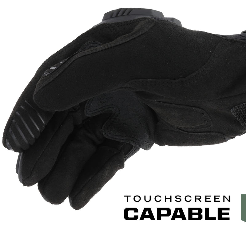 Mechanix Wear: M-Pact Covert Tactical Gloves with Secure Fit, Touchscreen Capable Safety Gloves for Men, Work Gloves with Impact Protection and Vibration Absorption (Black, Large) Black