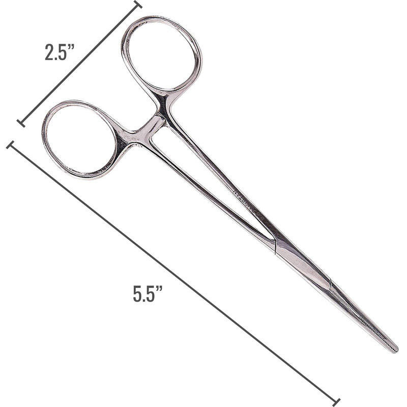 MABIS Kelly Forceps, Medical Forceps, Locking Forceps, Silver, 5.5" 5.5 Inch (Pack of 1)