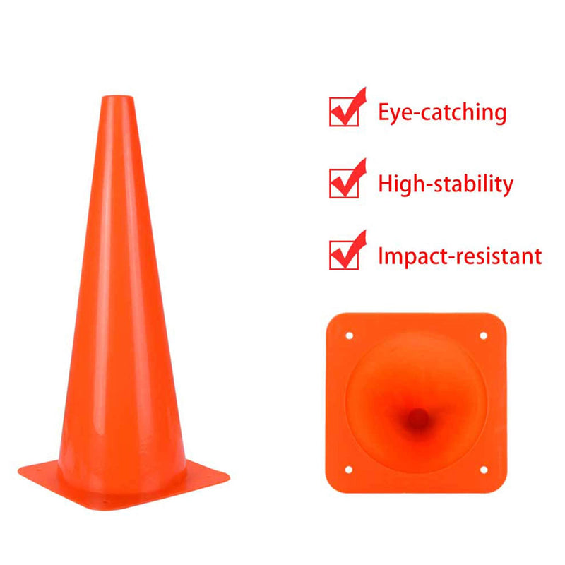 [5 Pack] 18 inch Traffic Cones, Safety Road Parking Cones,Agility Field Marker Cones for Soccer Basketball Football Drills Training, Outdoor Sport Activity & Festive Events 5 Pack, Orange