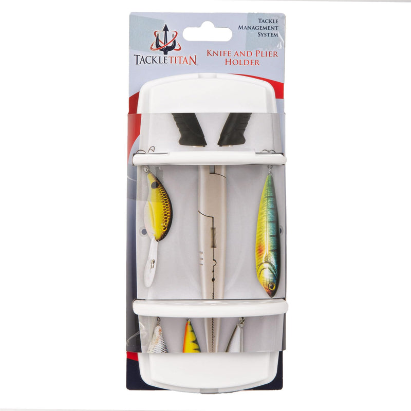 T-H Marine Tackle Titan Boat Gear Caddy Organizer - Marine Knife and Plier Holder with Suction Cups Holds Fishing Tools, Lures and Baits - Easy Installation (White)