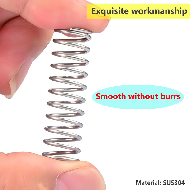 10Pcs Stainless Steel Springs, Compression Springs, Wire Diameter 1.2mm, 8mm OD, 35mm Free Length, Springs for Shop and Home Repair OD 8mm*35mm