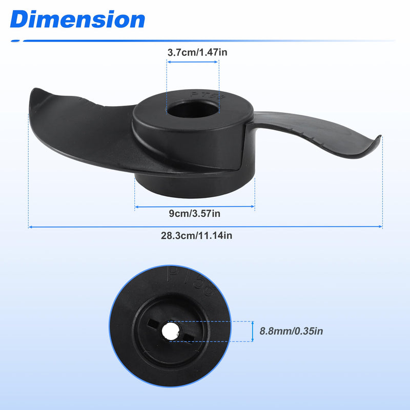 MKP-32 Trolling Motor Propeller for Minn Kota, 2 Blade Weedless Wedge Prop for 3-5/8" Motor Diameter, Outboard Prop 2091160/1865017, for Minn Kota Terrain Edge Endura Etc